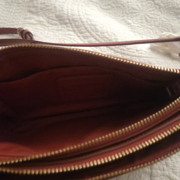 Coach Red Leather Shoulder Bag/Crossbody Bag - Picture 2 of 3